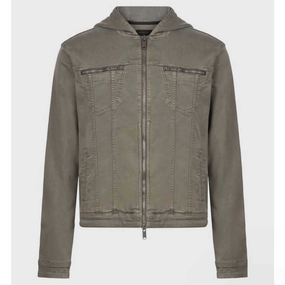 NWT John Varvatos Denim  jean hooded jacket